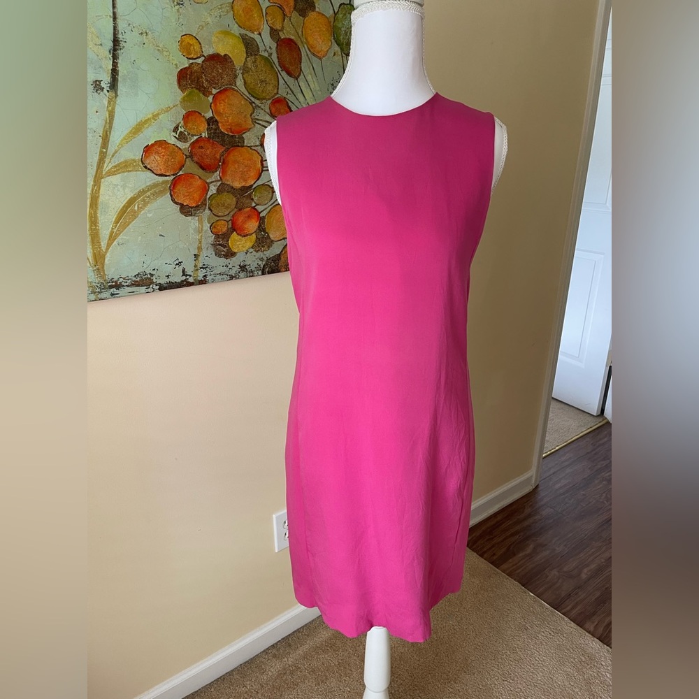 Vince Hot Pink Sleeveless Shift Dress